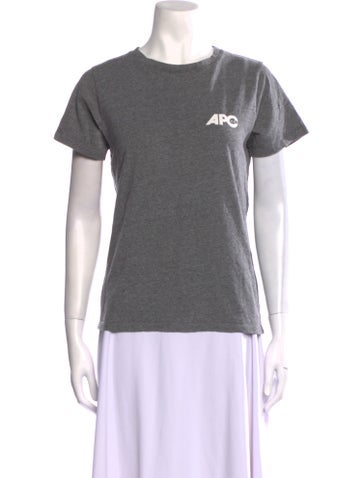 A.p.c. Tops Graphic Print Crew Neck T-Shirt S
