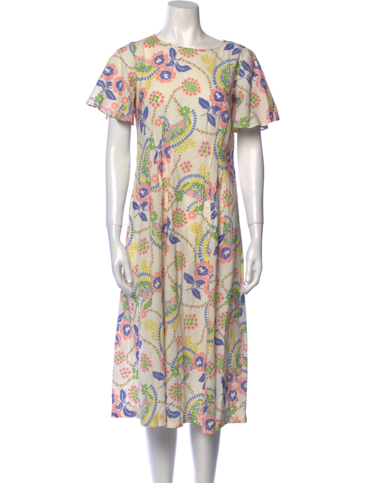A.P.C. Floral Print Midi Length Dress