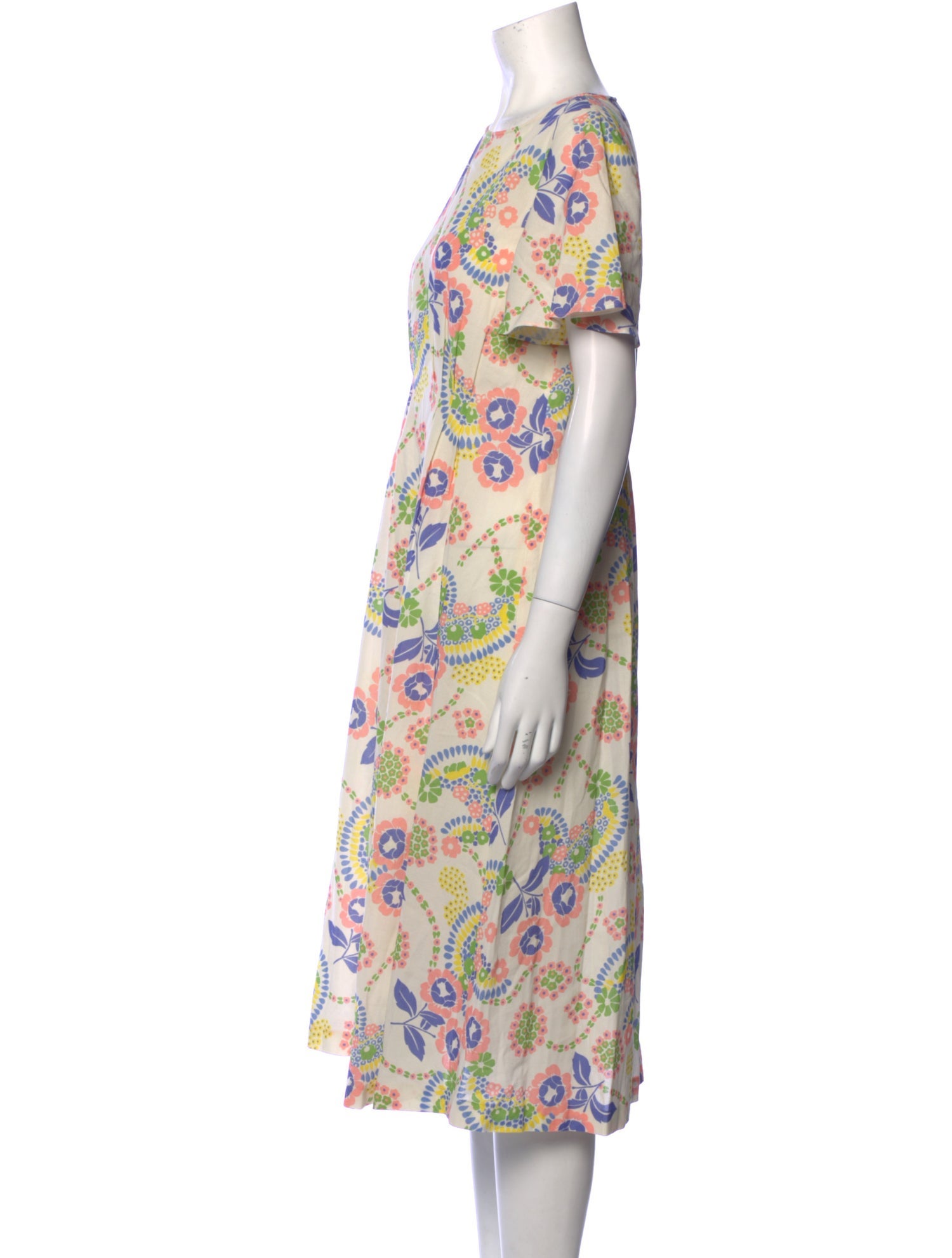 A.P.C. Floral Print Midi Length Dress