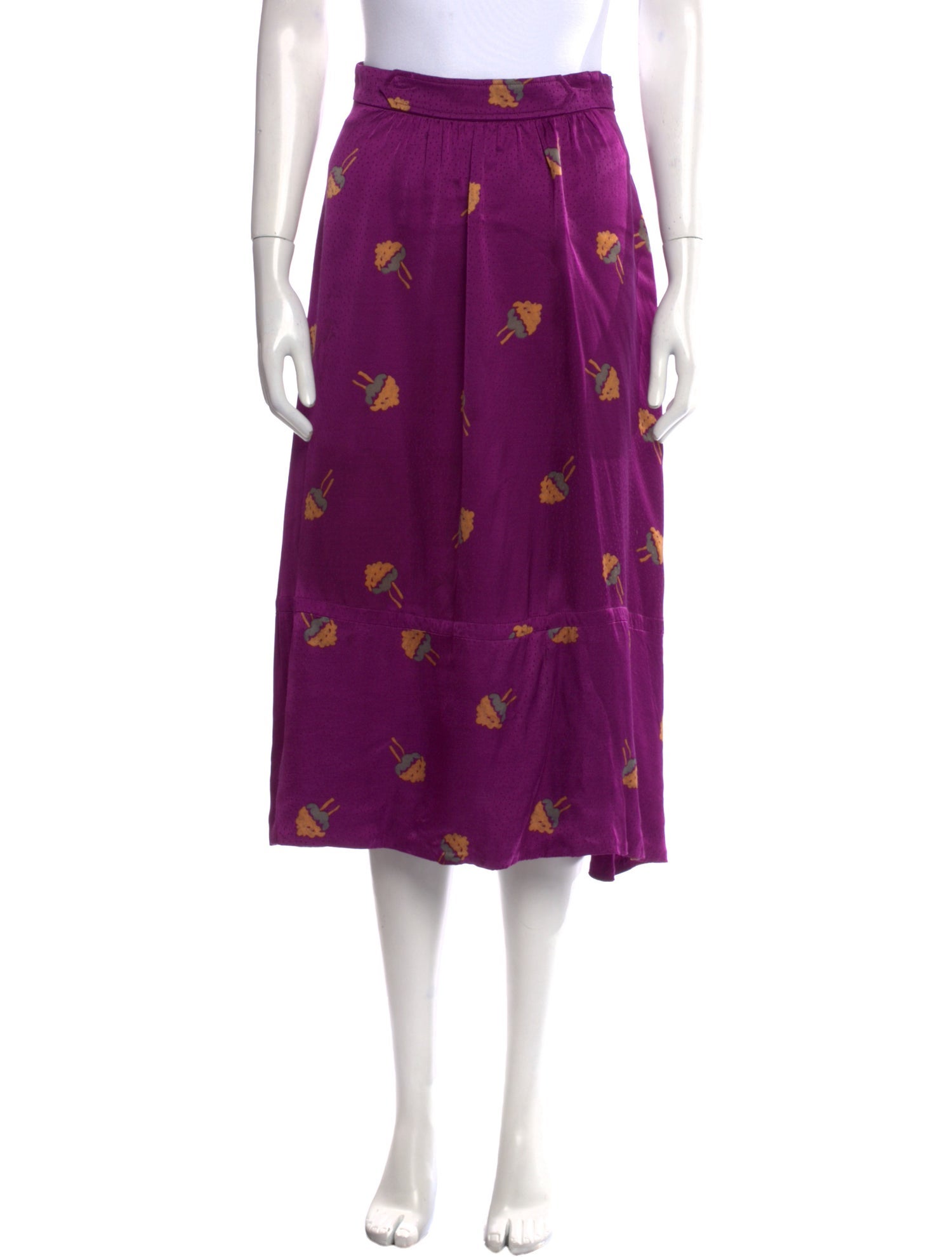 A.P.C. Floral Print Midi Length Skirt