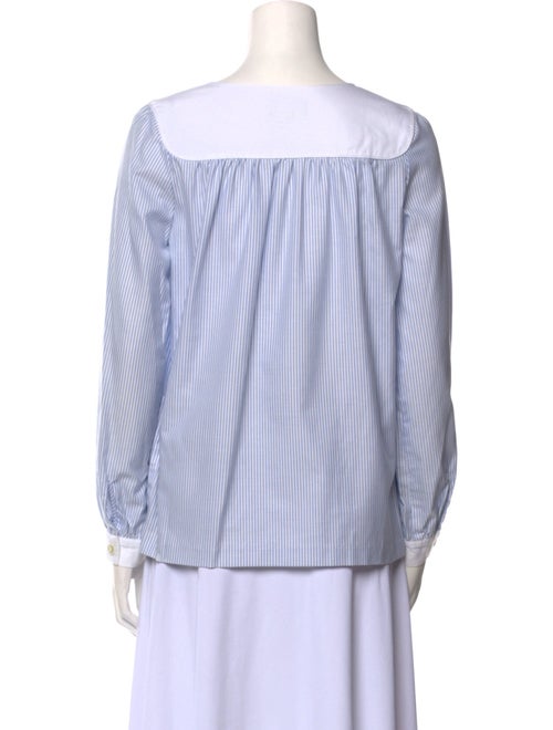 A.P.C. Striped Scoop Neck Blouse