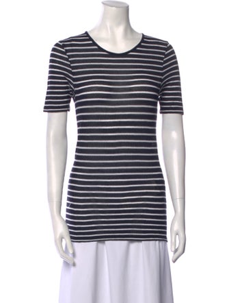 A.P.C. Striped Scoop Neck T-Shirt