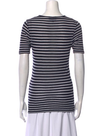 A.P.C. Striped Scoop Neck T-Shirt