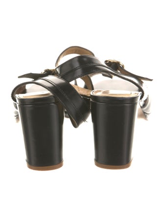 A.P.C. Leather T-Strap Sandals