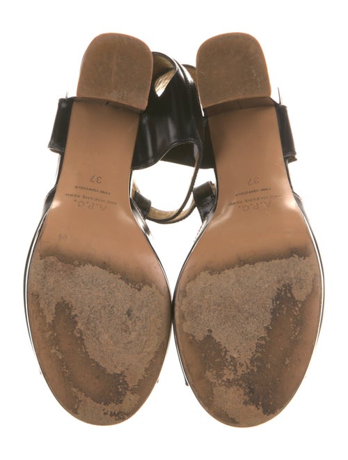 A.P.C. Leather T-Strap Sandals