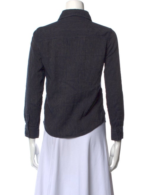 A.P.C. Three-Quarter Sleeve Button-Up Top