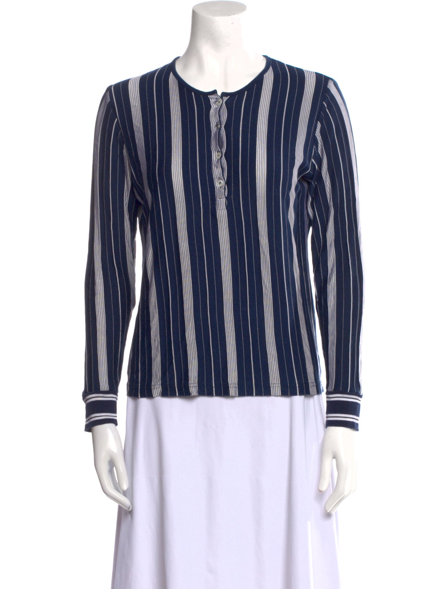 A.P.C. Striped Crew Neck Top
