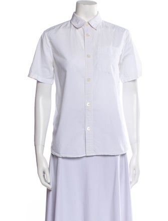 A.P.C. Short Sleeve Button-Up Top