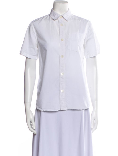 A.P.C. Short Sleeve Button-Up Top