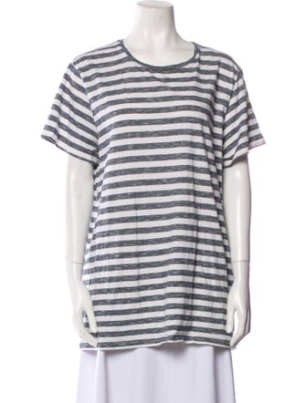 A.P.C. Striped Scoop Neck T-Shirt