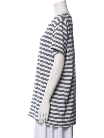 A.P.C. Striped Scoop Neck T-Shirt