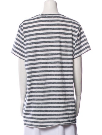 A.P.C. Striped Scoop Neck T-Shirt
