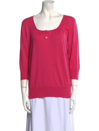 A.P.C. Scoop Neck Three-Quarter Sleeve Top