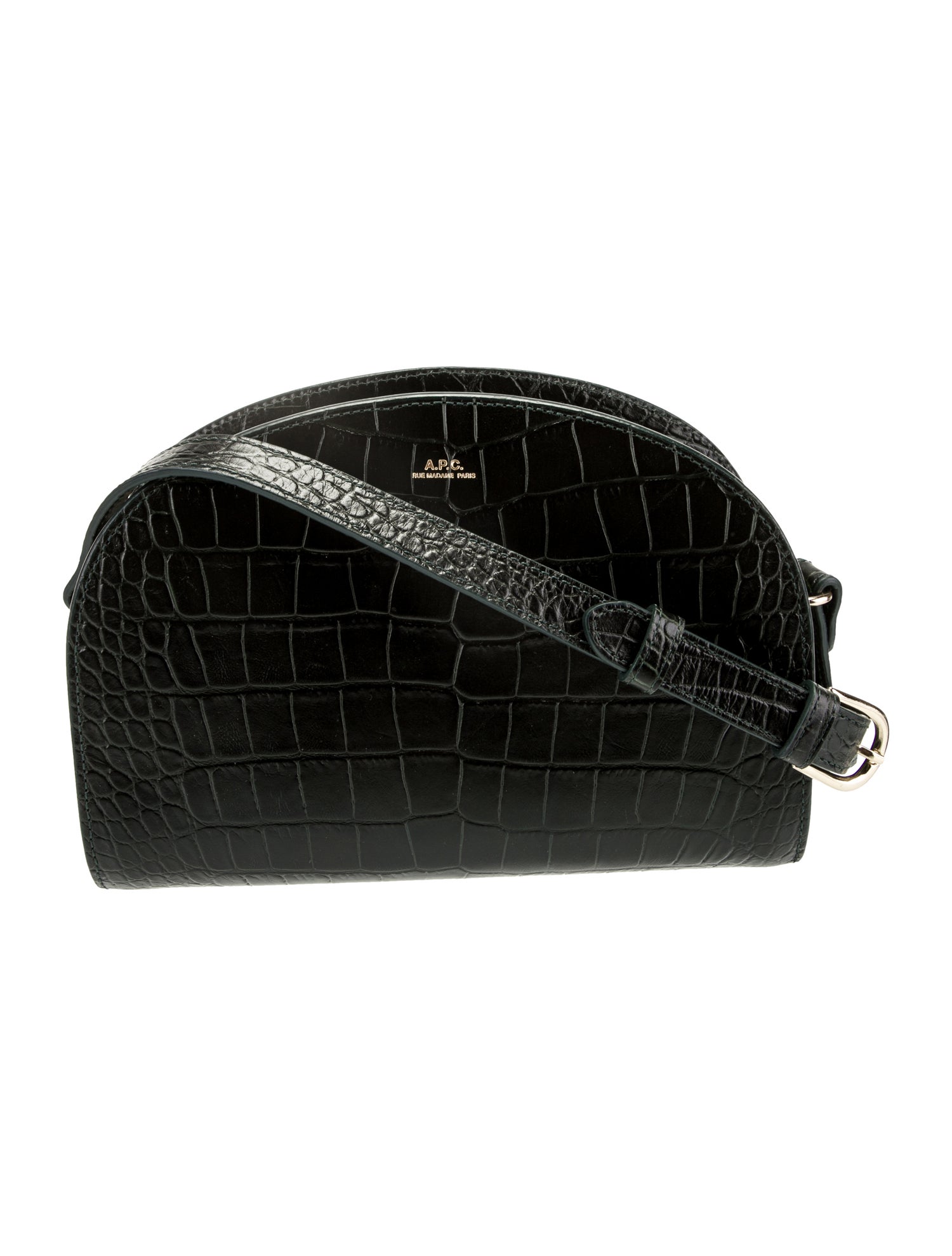 A.P.C. Embossed Leather Crossbody Bag Green Crossbody Bags, Handbags