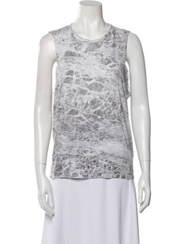 A.p.c. Tops Printed Crew Neck Top M