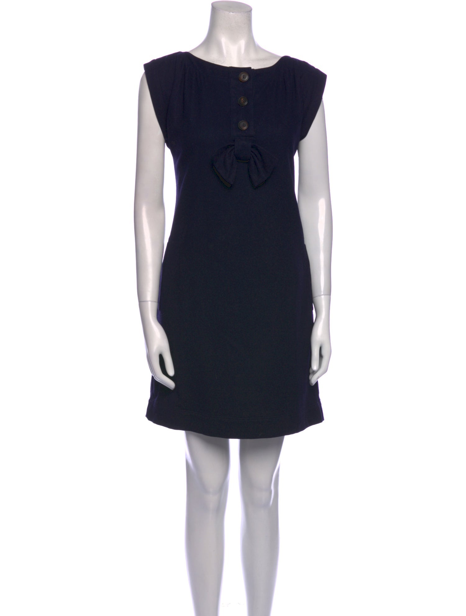 Bateau Neckline Mini Dress