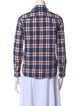 A.P.C. Plaid Print Long Sleeve Button-Up Top