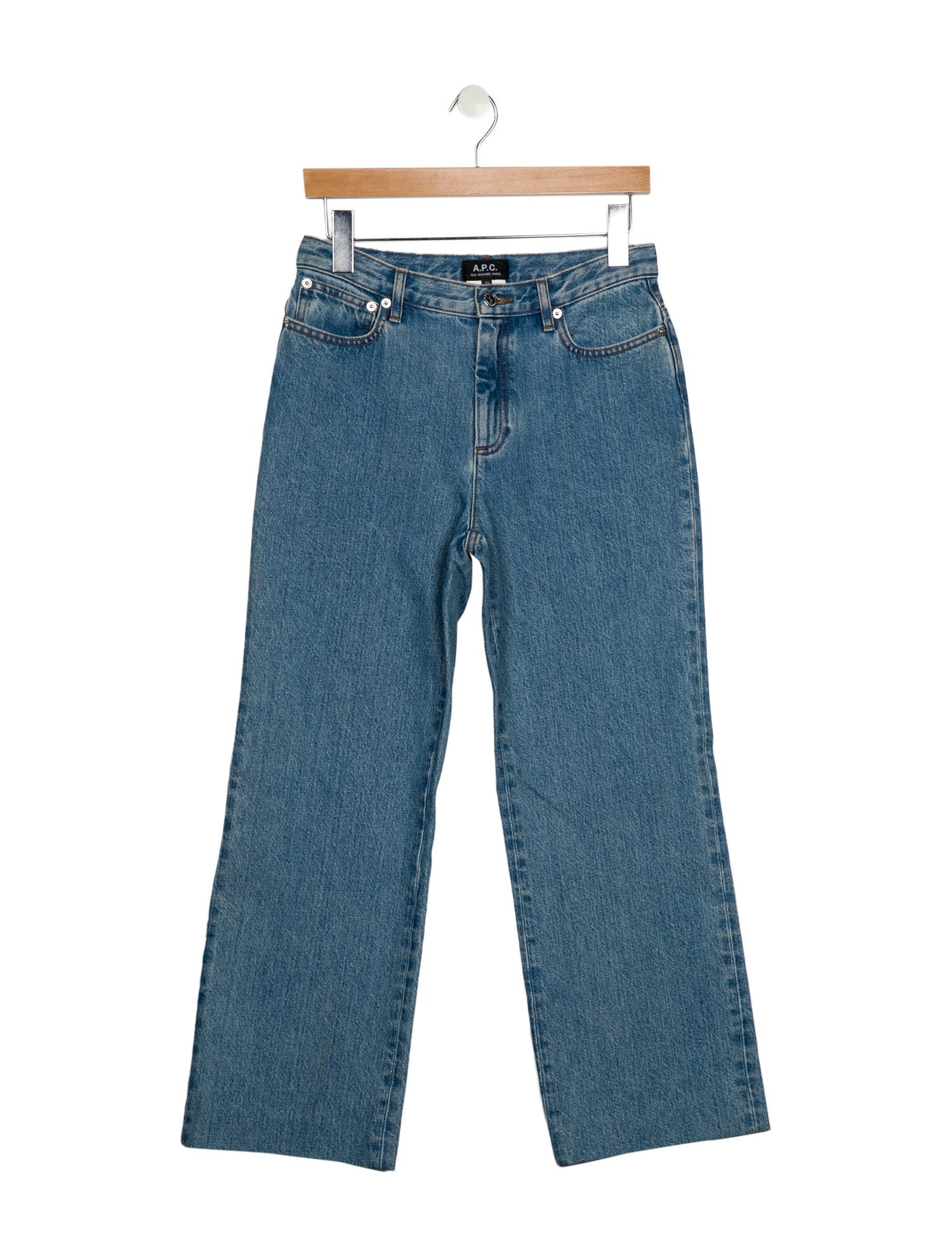 A.P.C. Mid-Rise Wide Leg Jeans