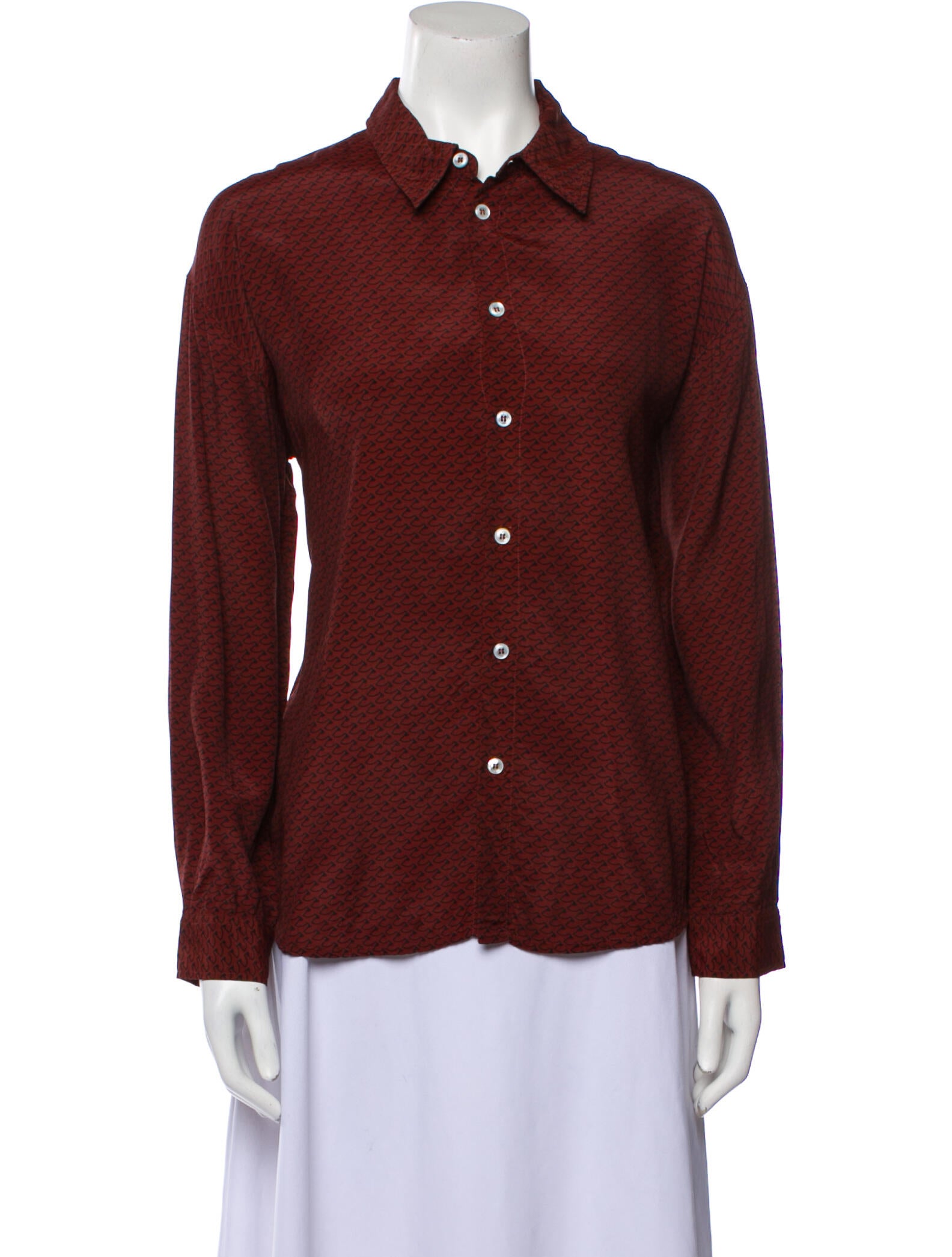 A.P.C. Long Sleeve Button-Up Top