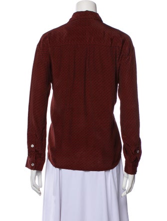 A.P.C. Long Sleeve Button-Up Top