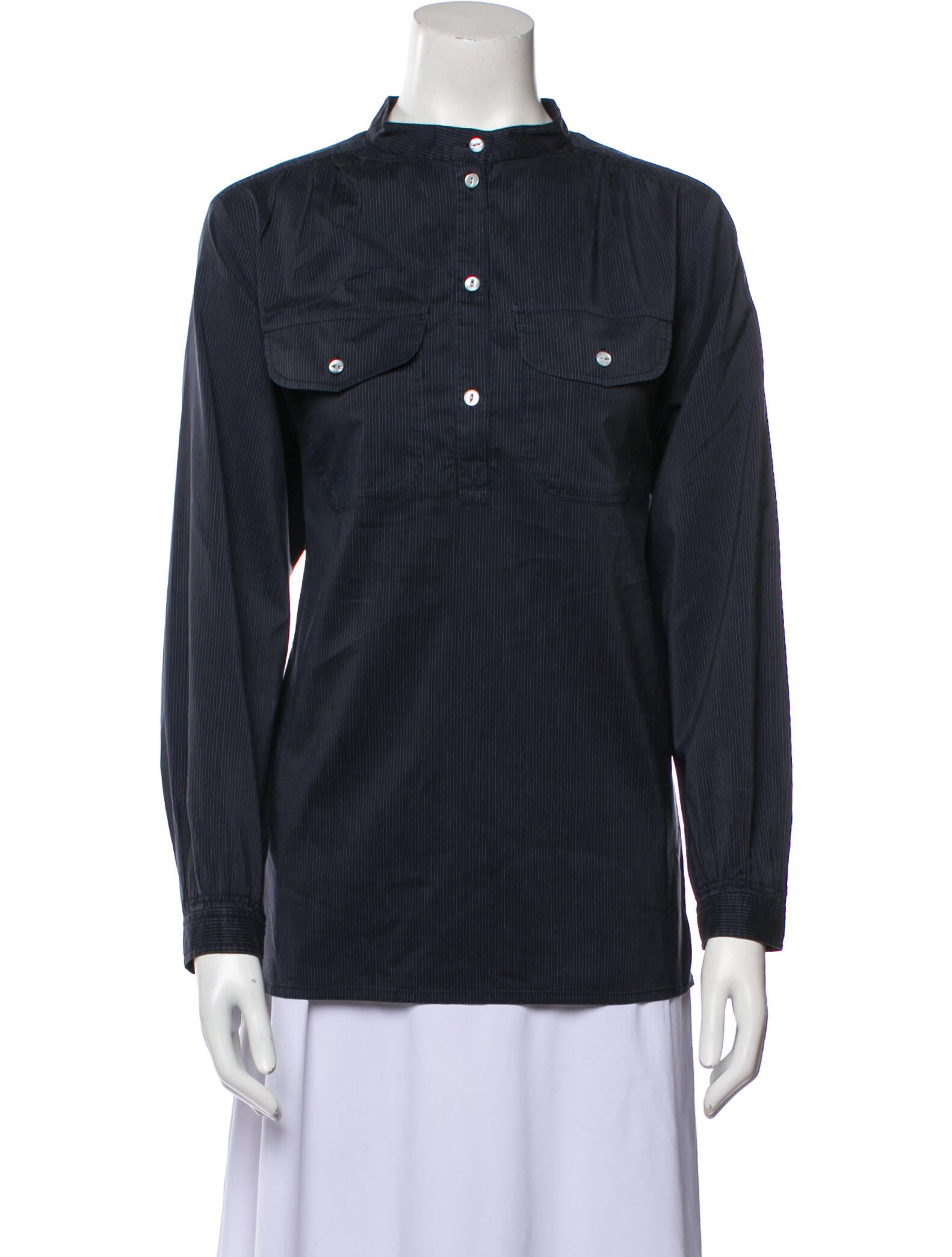 A.P.C. Mock Neck Long Sleeve Blouse
