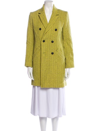 A.P.C. Wool Polka Dot Print Peacoat