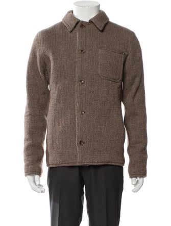 A.P.C. Wool Plaid Print Peacoat