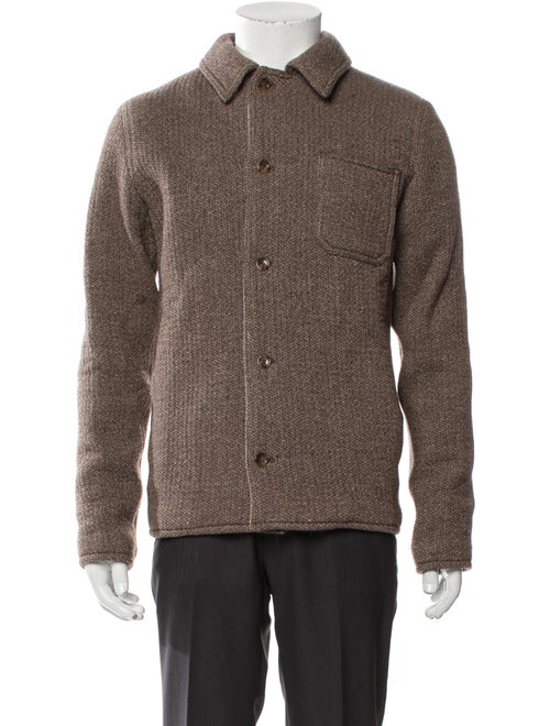 A.P.C. Wool Plaid Print Peacoat