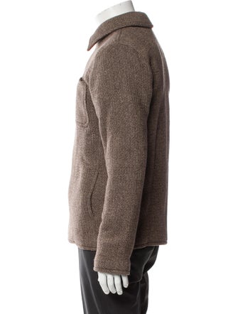 A.P.C. Wool Plaid Print Peacoat