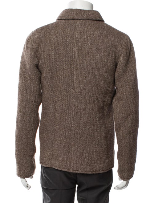 A.P.C. Wool Plaid Print Peacoat