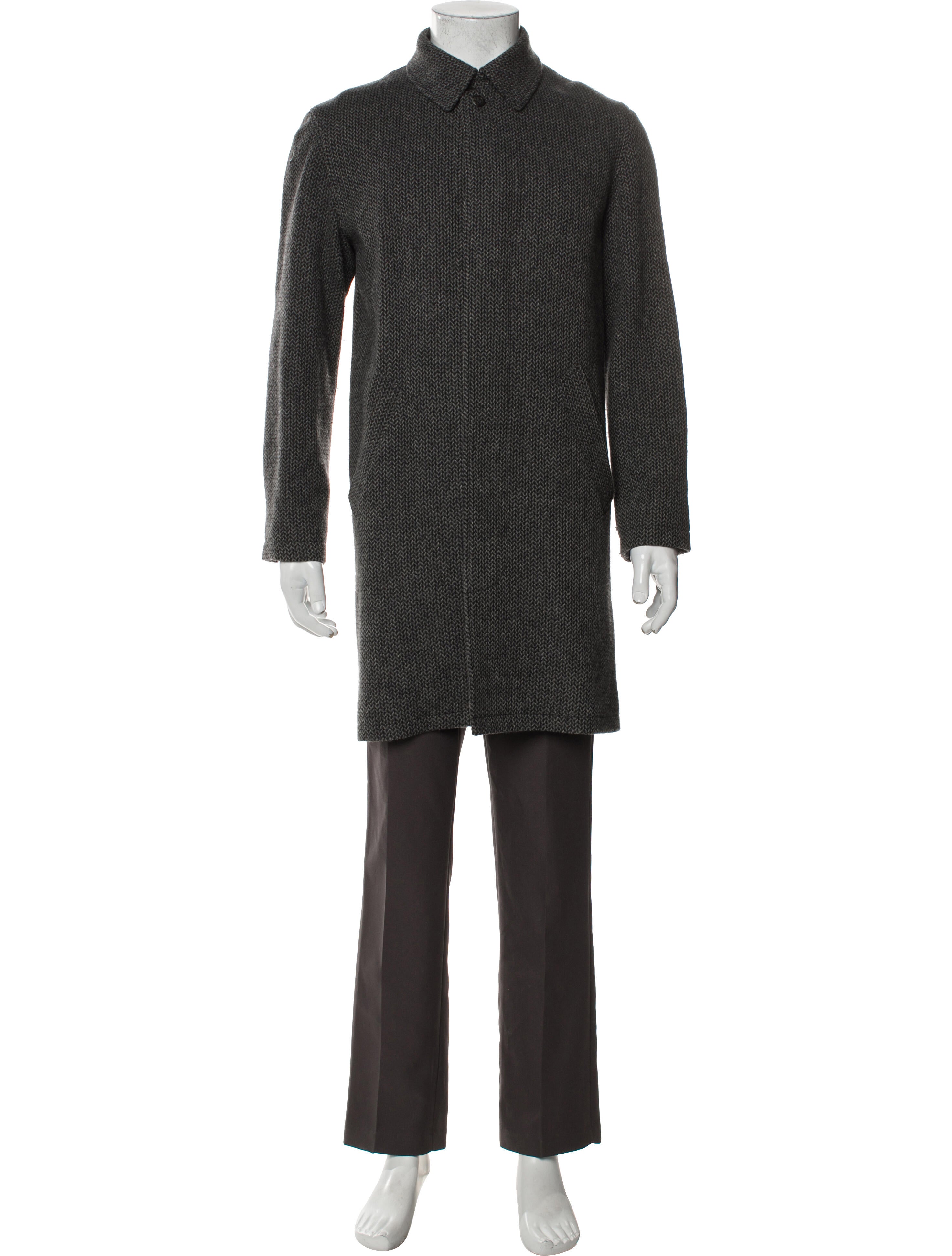 A.P.C. Wool Tweed Pattern Overcoat