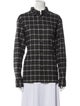 A.P.C. Wool Plaid Print Button-Up Top
