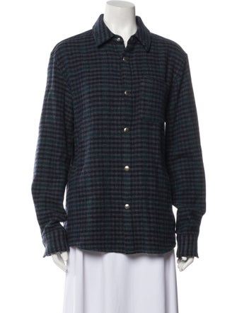 A.P.C. Wool Plaid Print Jacket