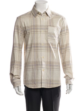 A.P.C. Plaid Print Long Sleeve Dress Shirt