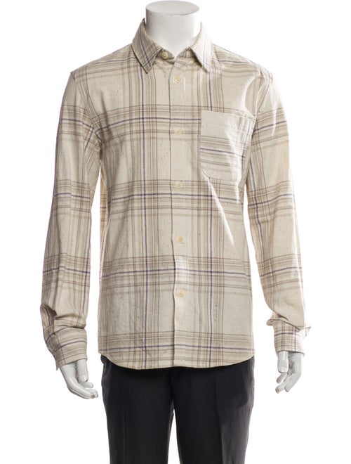 A.P.C. Plaid Print Long Sleeve Dress Shirt