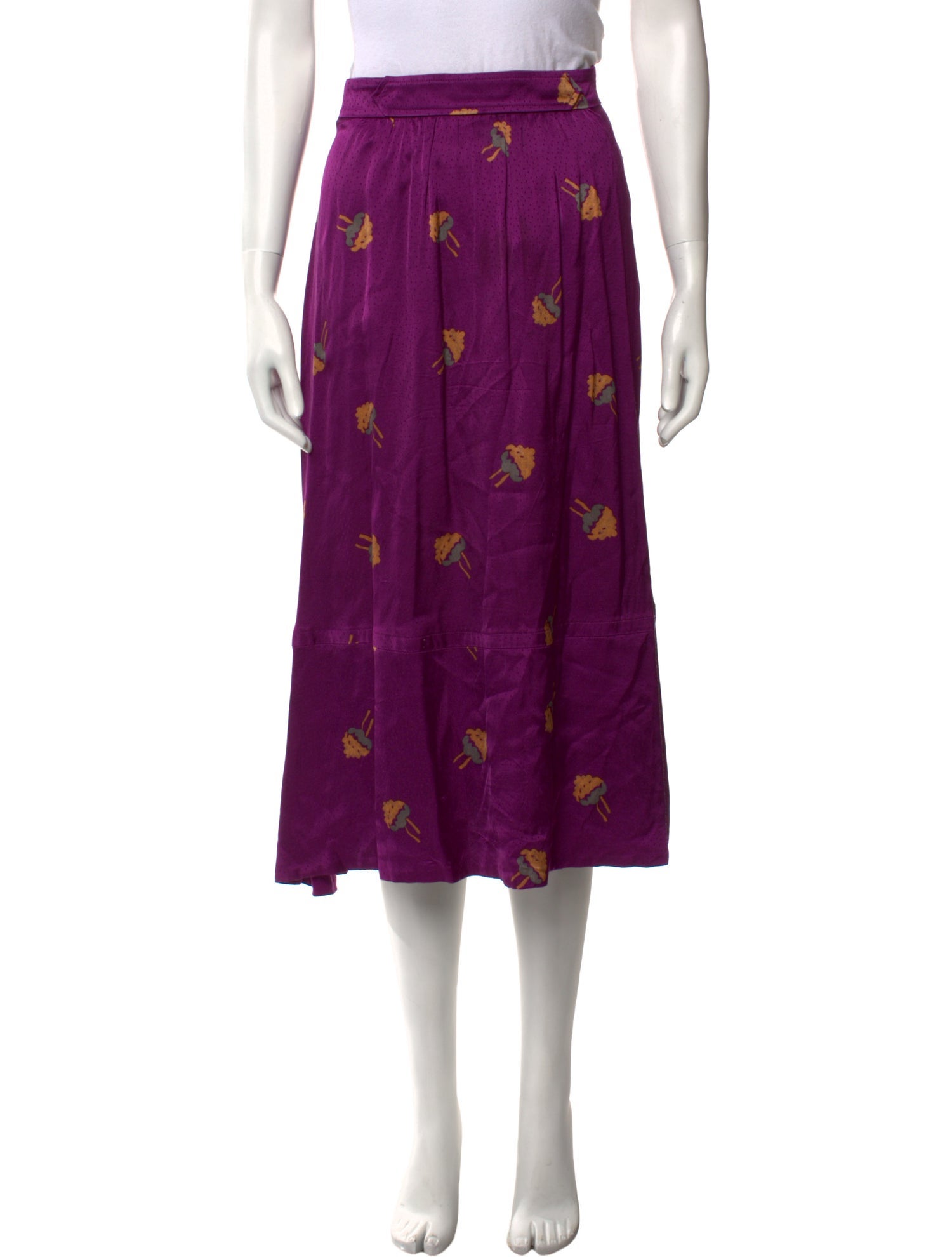 A.P.C. Floral Print Midi Length Skirt