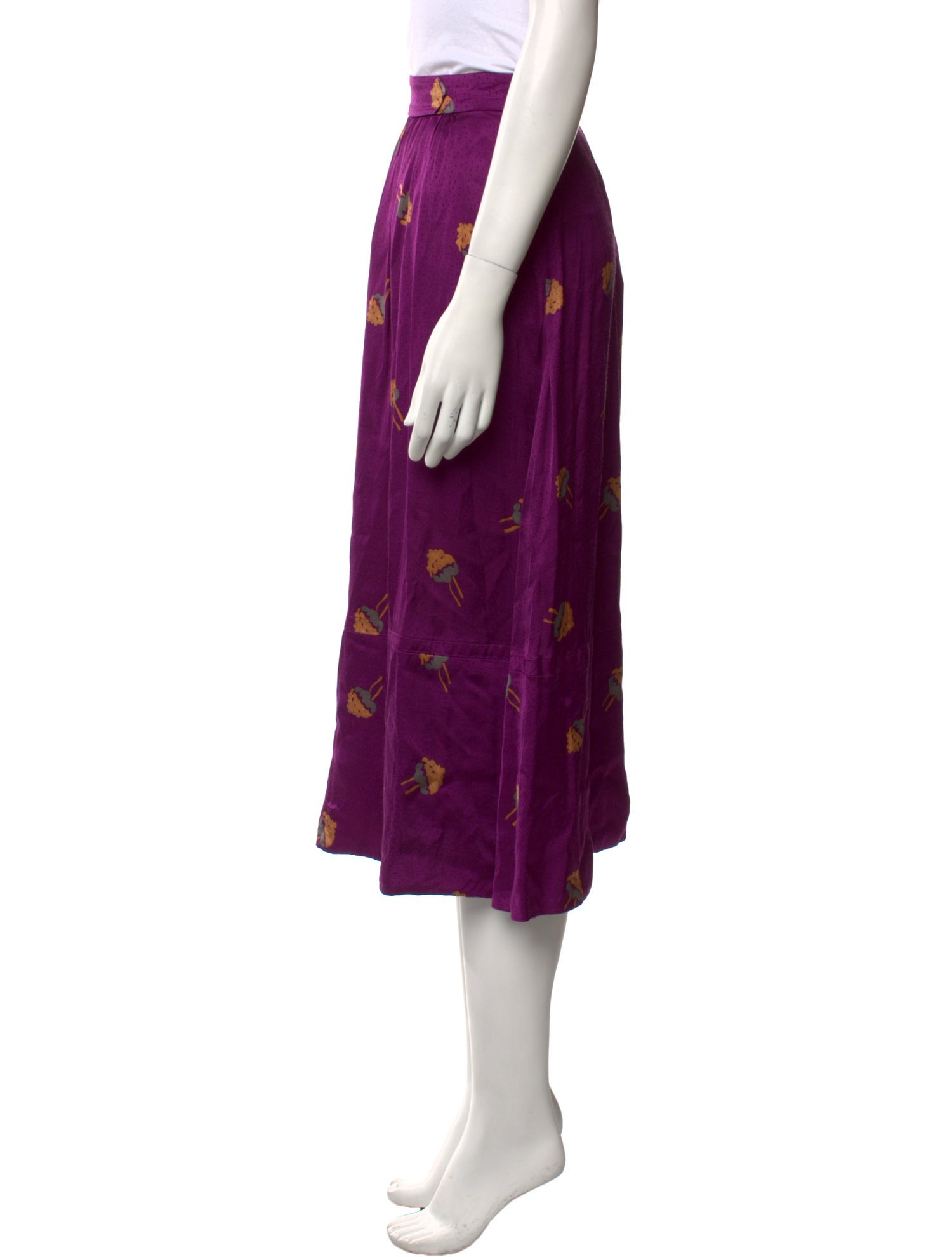 A.P.C. Floral Print Midi Length Skirt