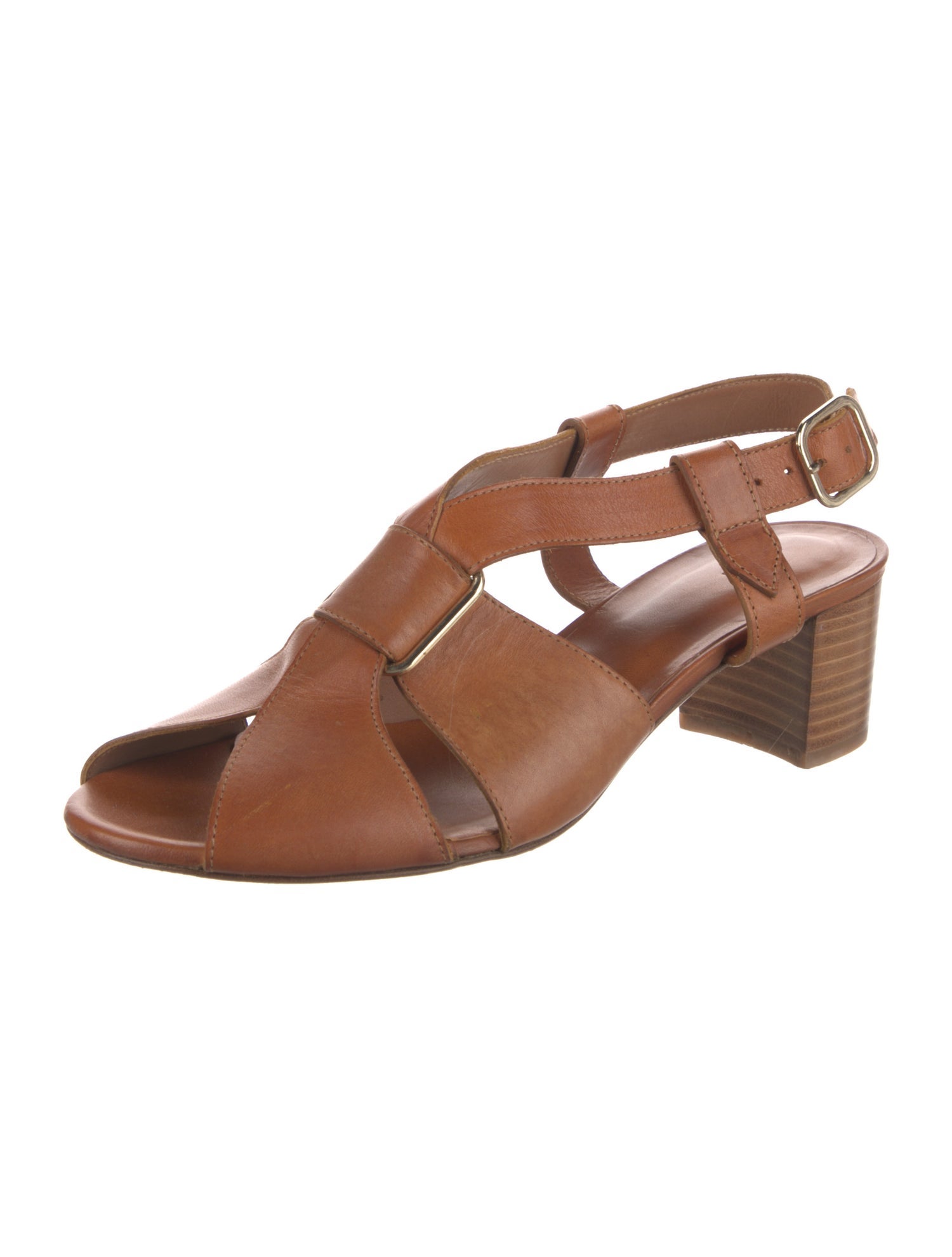 A.P.C. Leather Slingback Sandals