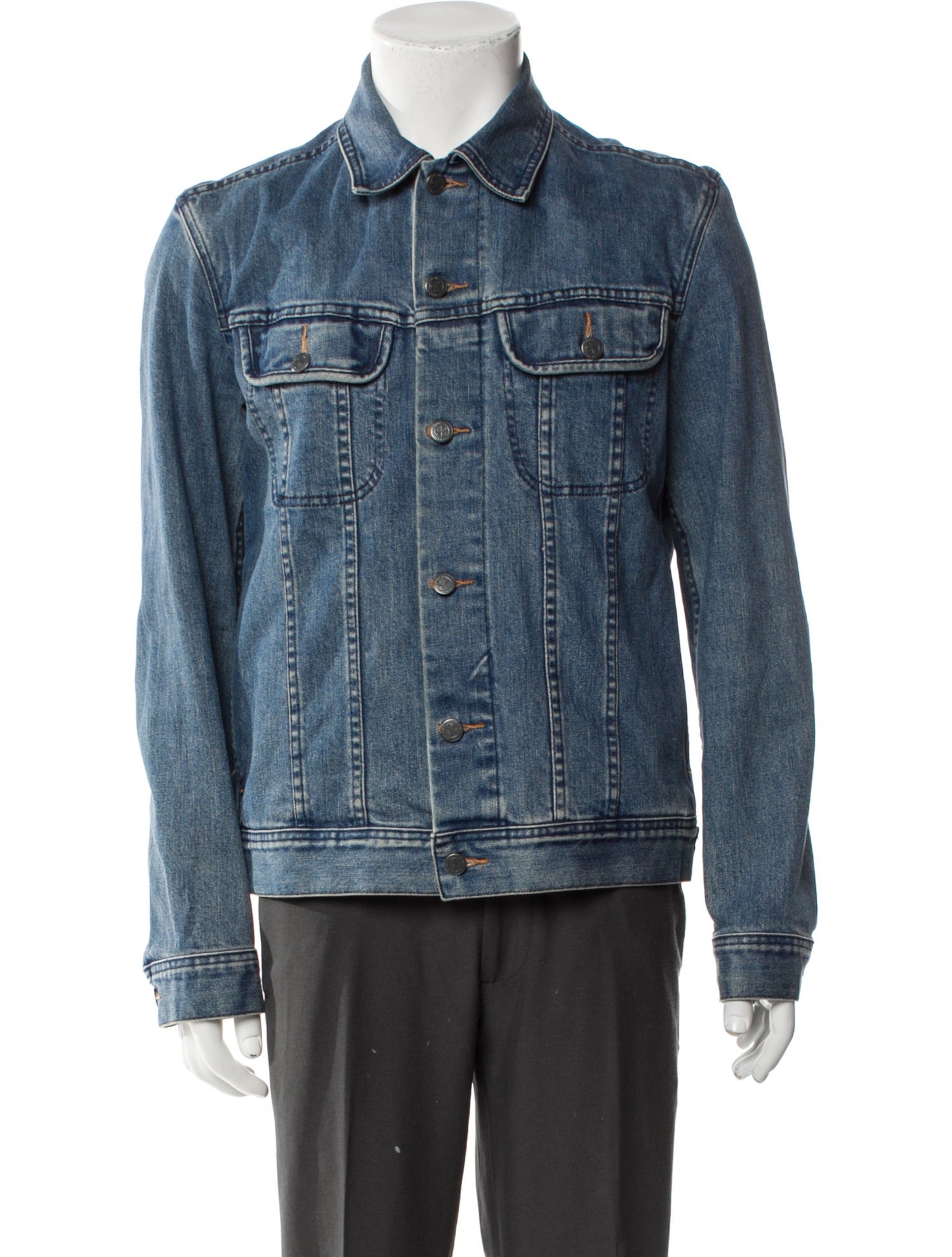 A.P.C. Plaid Print Trucker Jacket