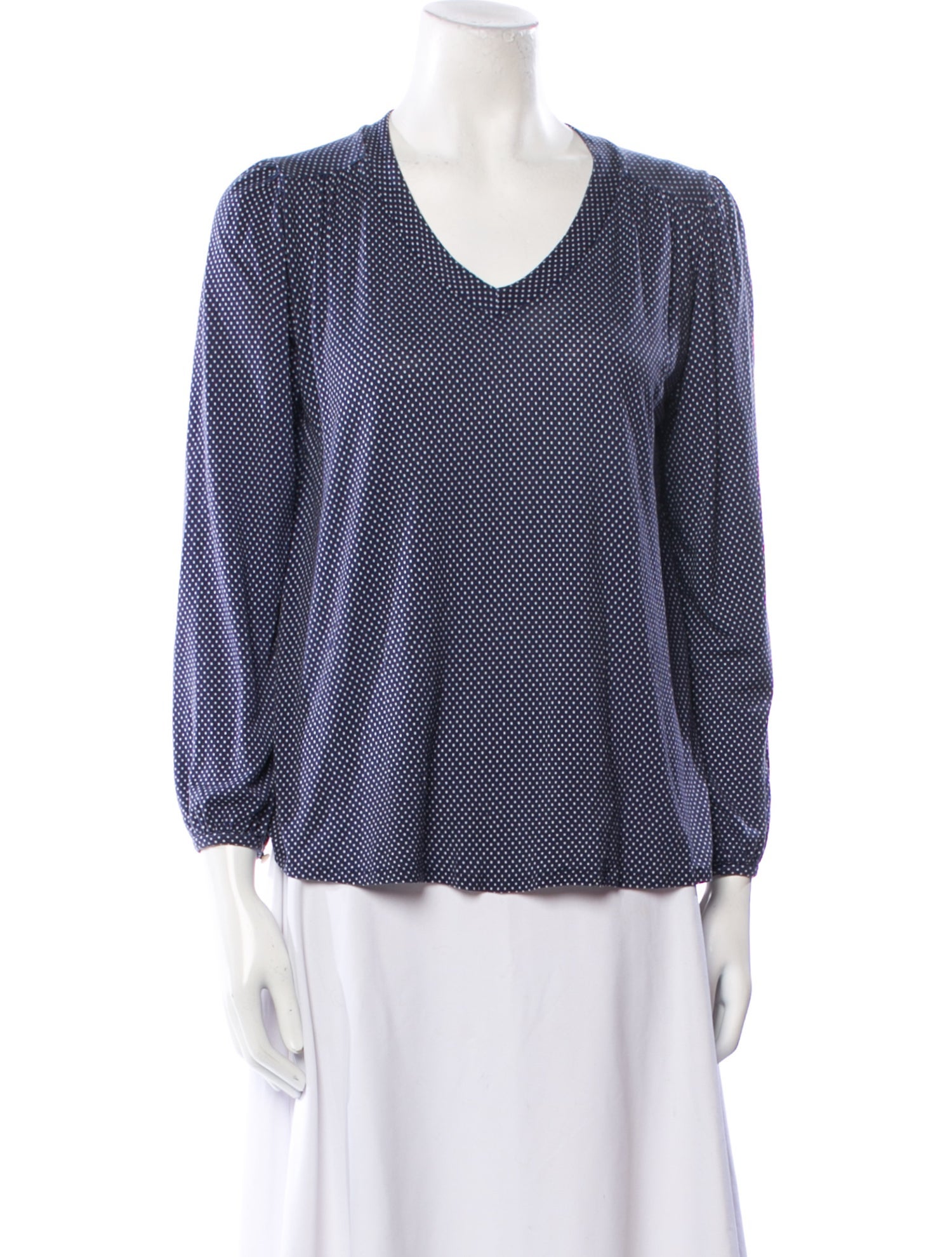 A.P.C. Silk Polka Dot Print Blouse