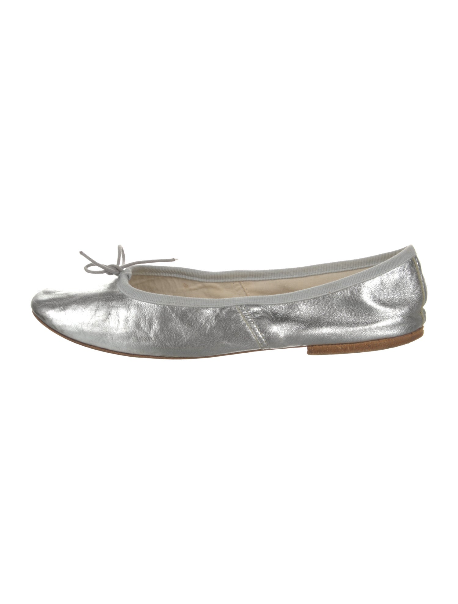 A.P.C. Leather Bow Accents Ballet Flats