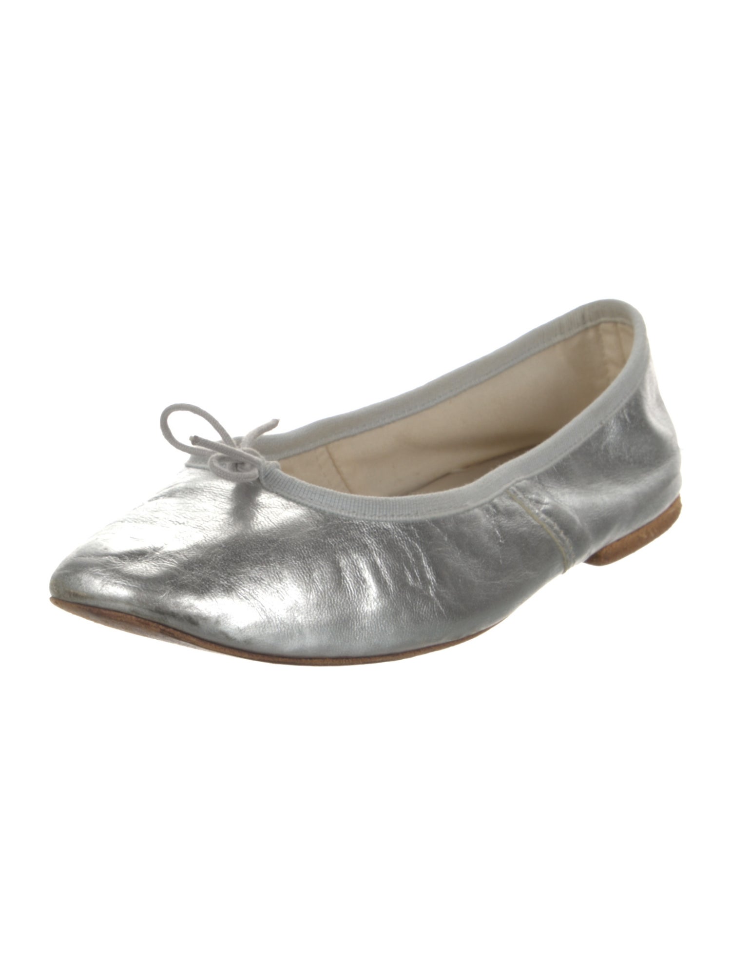 A.P.C. Leather Bow Accents Ballet Flats