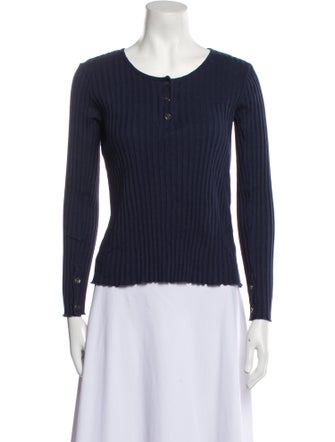 A.P.C. Scoop Neck Long Sleeve Top