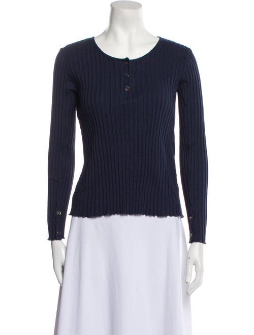 A.P.C. Scoop Neck Long Sleeve Top
