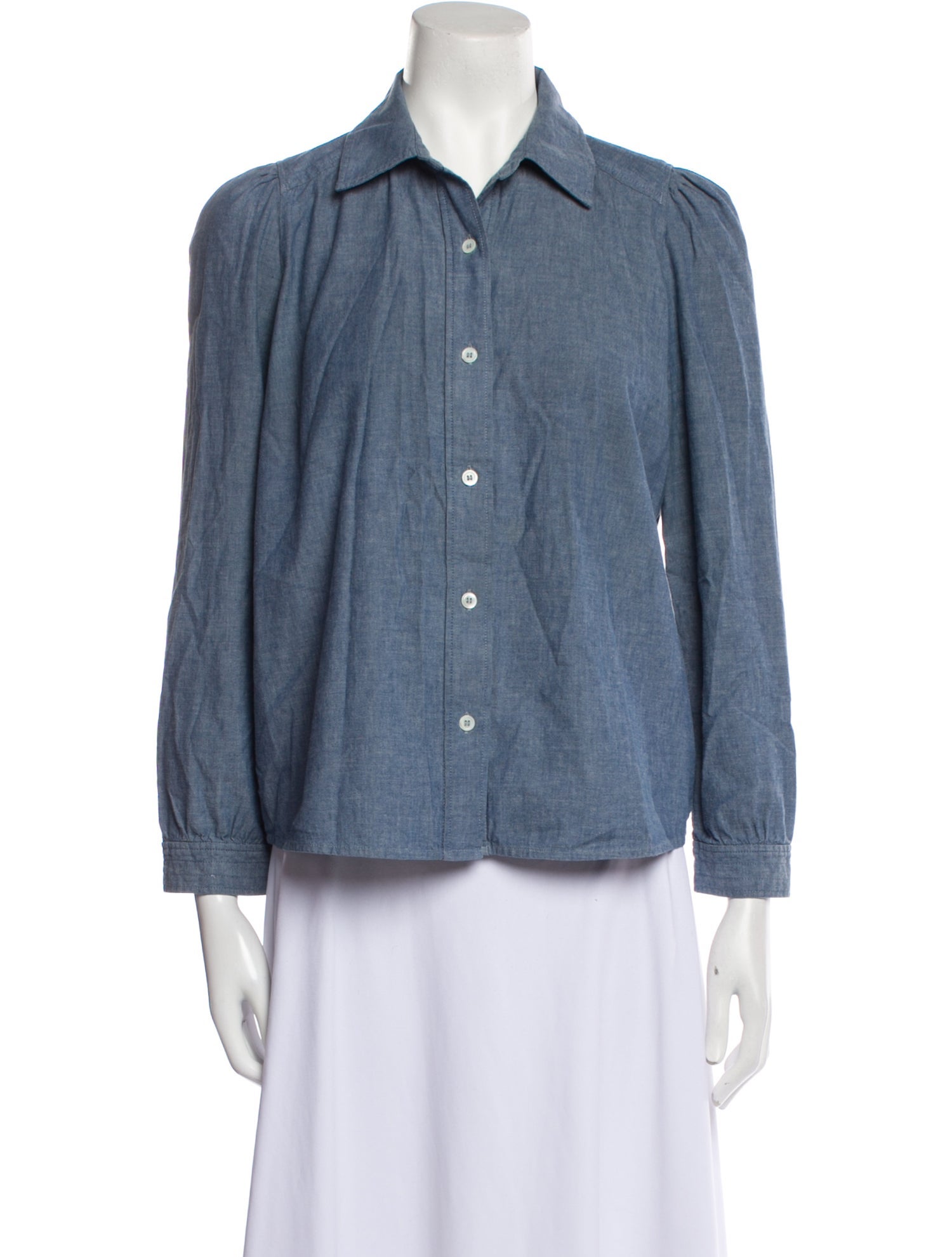 A.P.C. Long Sleeve Button-Up Top