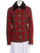 A.P.C. Wool Plaid Print Jacket