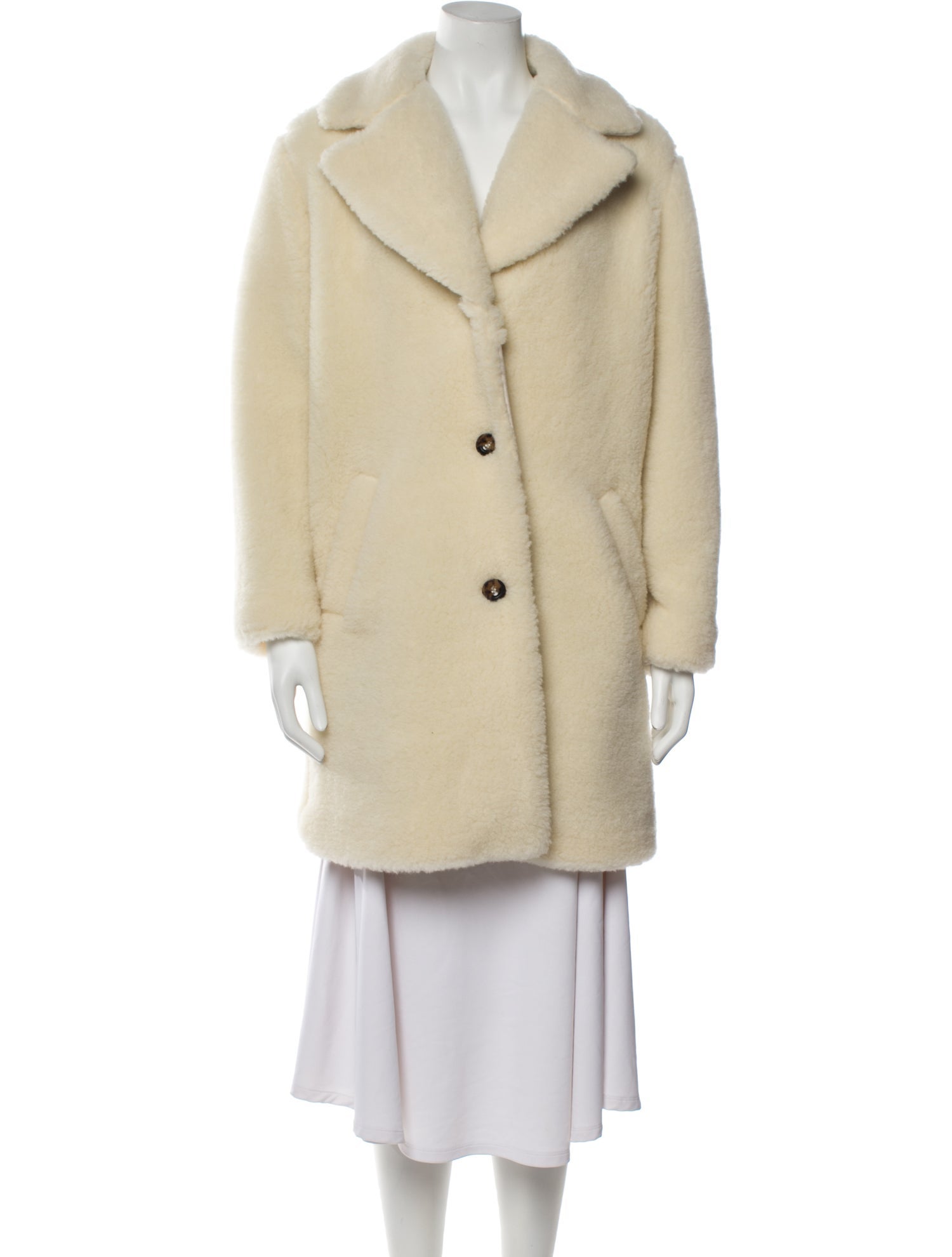 A.P.C. Wool Faux Fur Coat