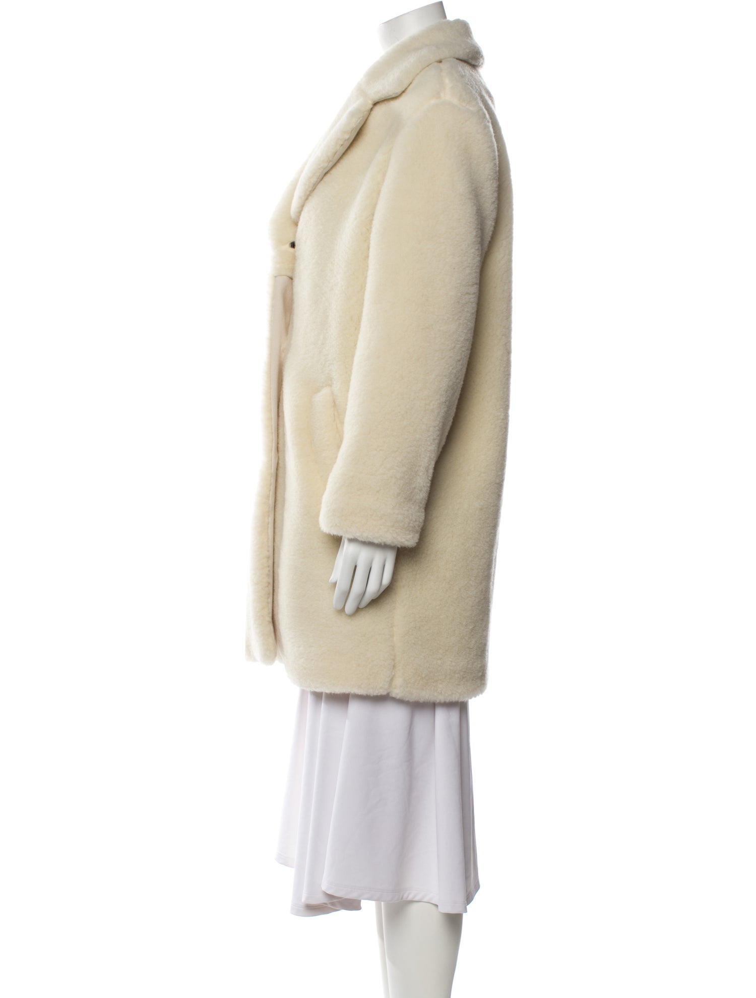 A.P.C. Wool Faux Fur Coat