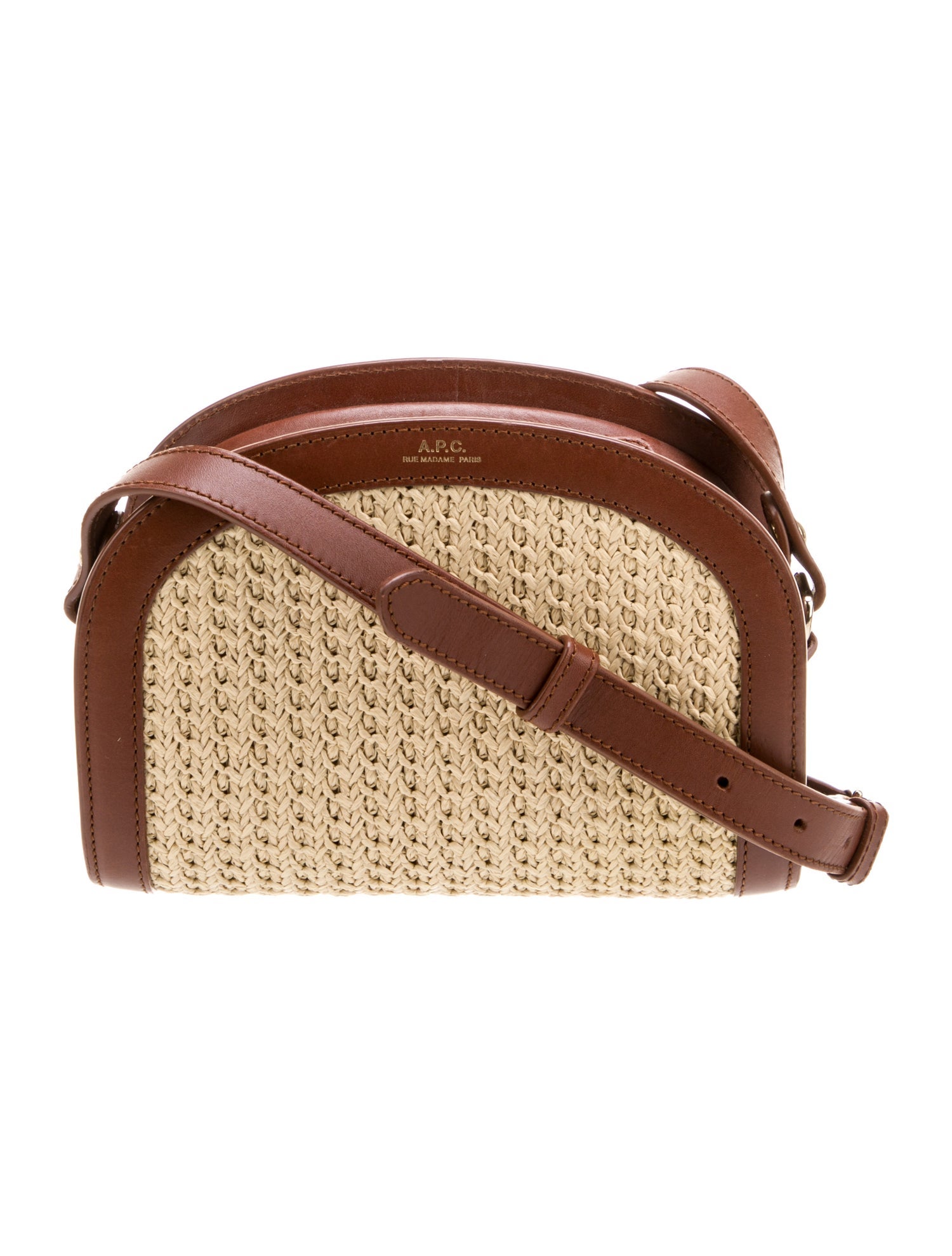 バッグ・カバンその他 A.P.C. Women Bags CODDP M67009 CAF Brown A.P.C. Raffia Crossbody Bag - Brown Crossbody Bags, Handbags