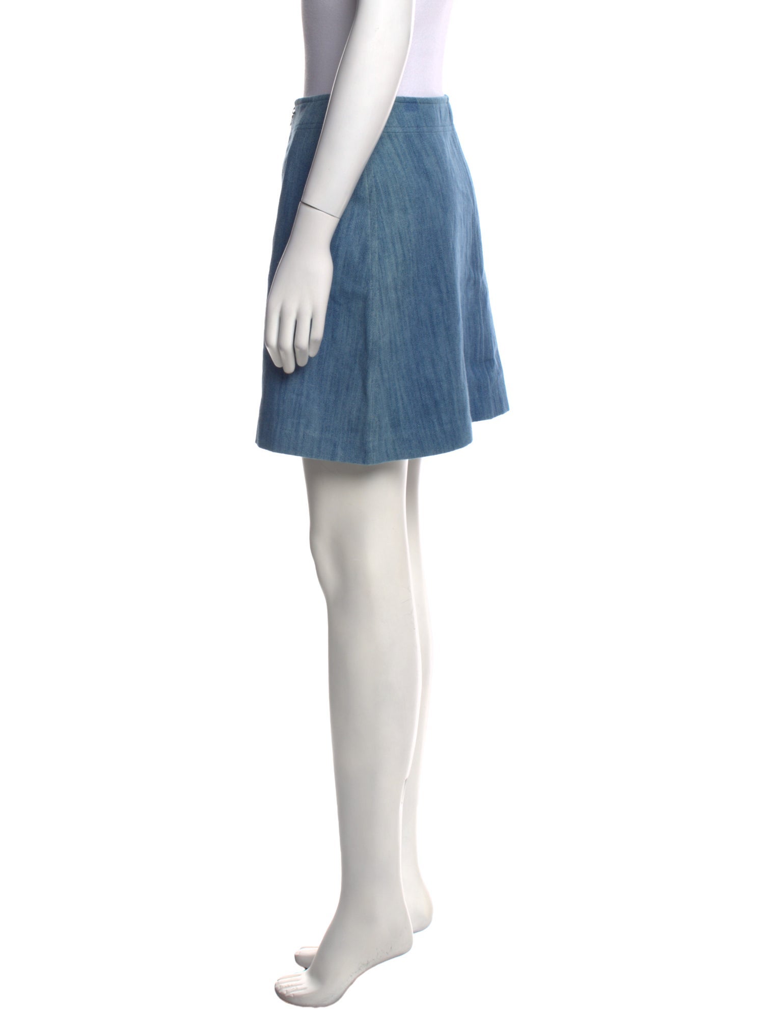 A.P.C. Distressed Accents Mini Skirt